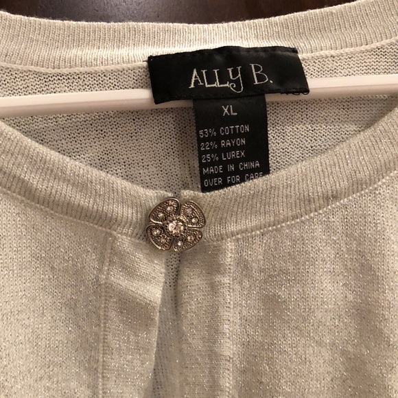 EUC Ally B. Girls shrug silver size XL - Picture 2 of 3